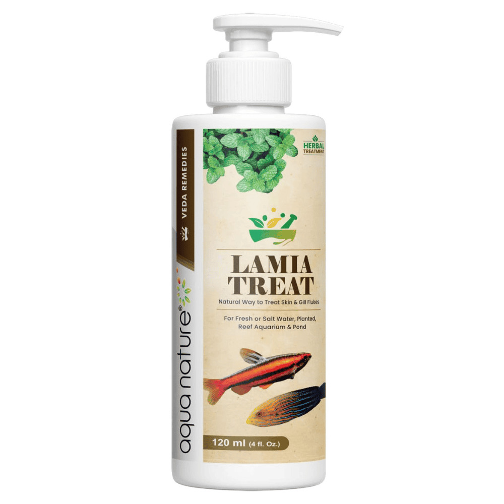 AquaNature Veda Remedies Lamia Treat Natural Way to Treat Skin & Gill Flukes for Freshwater, Saltwater, Planted & Reef Aquarium & Pond