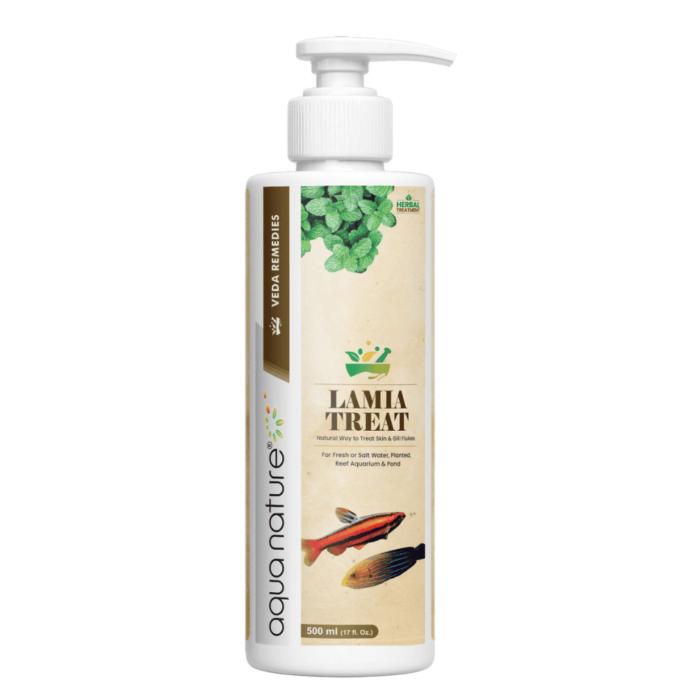 AquaNature Veda Remedies Lamia Treat Natural Way to Treat Skin & Gill Flukes for Freshwater, Saltwater, Planted & Reef Aquarium & Pond