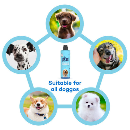 The Good Paws Awesome Pawsome 4 in 1 Dog Shampoo | Moisturizing & Conditioning | Cleanse & Deodorize | All Natural Olive & Wheatgerm Oil | For Cocker Spaniel, German Shepherd, Husky, Labrador | Chamomile (Allergen Free) 250 ml