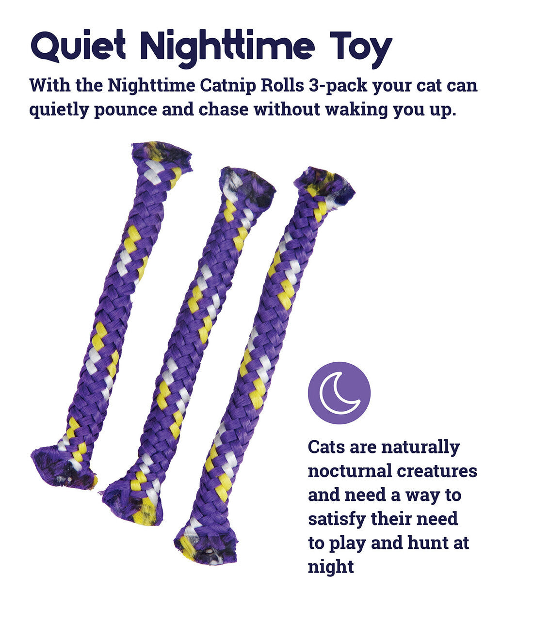 Petstages Nighttime Catnip Rolls, 17 cm - Petsgool Online