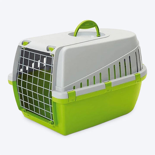 Savic Trotter 1 Pet Carrier, 19 x 13 x 12 inch, Lemon Green - Petsgool Online