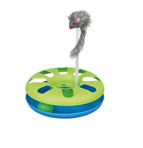 Trixie 'Crazy Circle with plush mouse, plastic, ø 24 × 29 cm - Petsgool Online