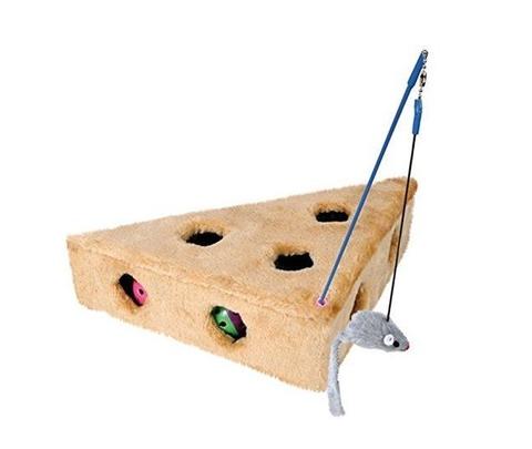 Trixie Cat's Cheese with playing rod & 3 toy balls, 35 cm