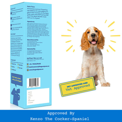 The Good Paws Awesome Pawsome 4 in 1 Dog Shampoo | Moisturizing & Conditioning | Cleanse & Deodorize | All Natural Olive & Wheatgerm Oil | For Cocker Spaniel, German Shepherd, Husky, Labrador | Chamomile (Allergen Free) 250 ml
