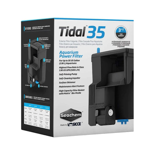 Seachem Hang On Tidal 35 (500 L/H) For Upto 130 Liters