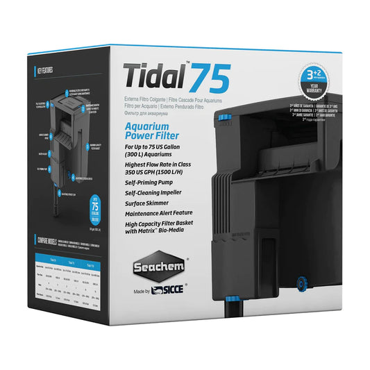 Seachem Hang On Tidal 75 (1500 L/H) For Upto 300 Liters