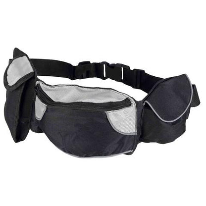 Trixie Germany Baggy Belt Hip Bag, Belt 62-125 cm, Stomach Circum. 62–125 cm / 24-49 inch, Black/Grey - Petsgool Online