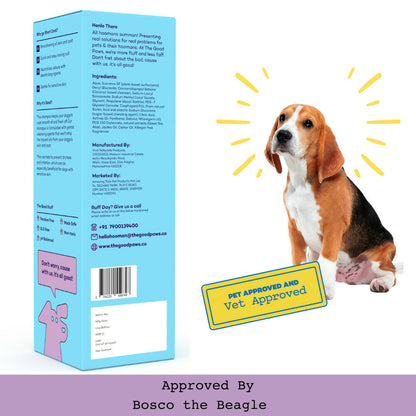 The Good Paws FRESSSSH AF Short Coat Shampoo | Smoothes Skin & Coat | Dog shampoo For Beagle, Labrador, Great Dane | All Natural Jojoba & Castor Oil | Pet Shampoo for Dogs & Cats | Coconut Mint (Allergen Free) 250 ml