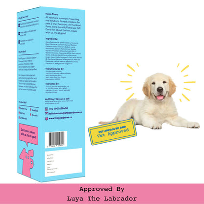 The Good Paws Fluffer Pupper Puppy Shampoo | No Tears Shampoo | All Natural Coconut Oil Shampoo | Gentle on your pup's skin & coat | Dog Shampoo For Labrador, Puppy, Pug | pH balanced | Vanilla Orchid (Allergen Free) 250 ml